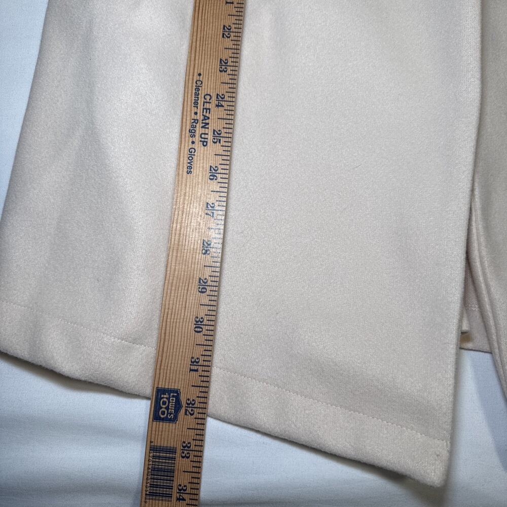 Womens Cream One Button Collared Coat Jacket Blazer Oversize Size XL Pockets EUC - Picture 5 of 13